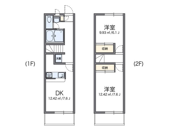 恩智駅 徒歩7分 2階の物件間取画像